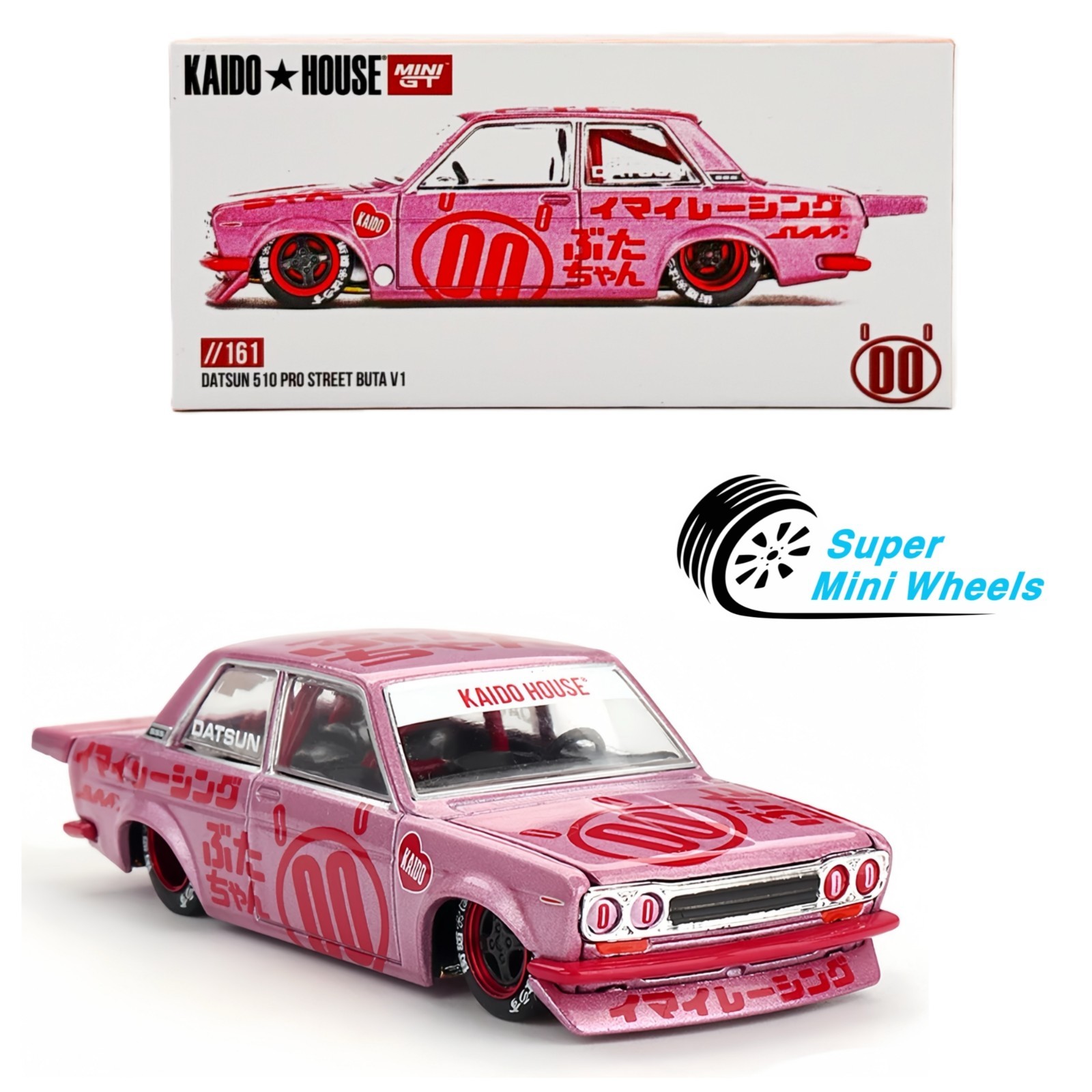 MINI GT 街道ハウス DATSUN 510 PRO チェイス Mini GT x Kaido House 1