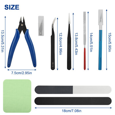 9Pcs Basic Modeler Tool Set Craft Hobby Model Car Building Fix Kit for Gundam