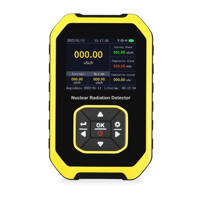 Geiger Counter Nuclear Radiation Detector Dosage Alarm Mode Light/Vibration/S...