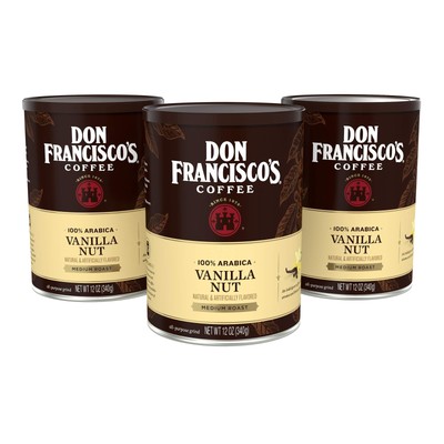 Vanilla Nut Ground Coffee: Rich, Aromatic 100% Premium Arabica Beans - Family...