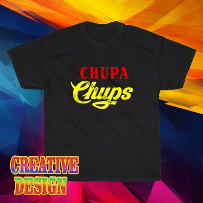 New Shirt Chupa Chups Logo Unisex Black T-Shirt Funny Size S to 5XL