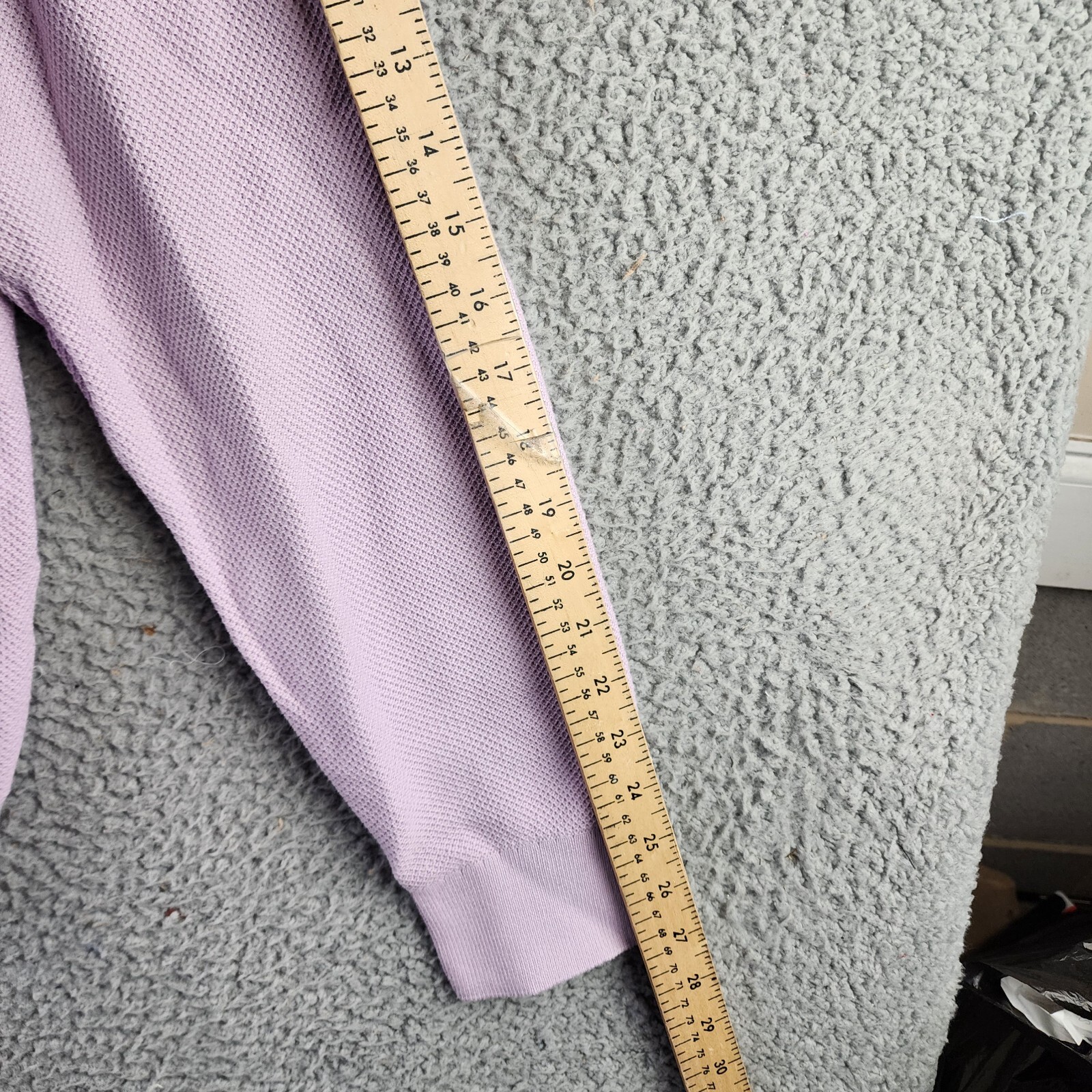 The Men's Store at Bloomingdale's Birdseye Quarter Zip Sweater Men's XL Lavender - Picture 6 of 15