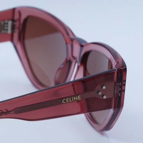 Pre-owned Celine Cl40219i 74t Pink/gradient Bordeaux 54-18-135 Sunglasses Authentic In Red