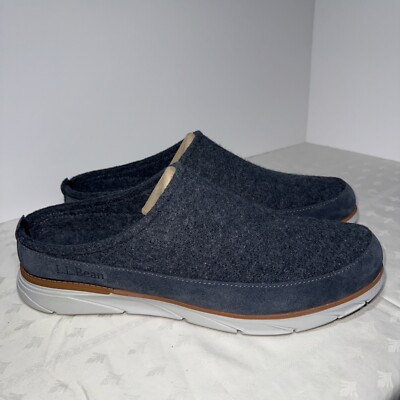 Man's Slippers L.L.Bean Downeast Clog Wool  B Bound Size 14