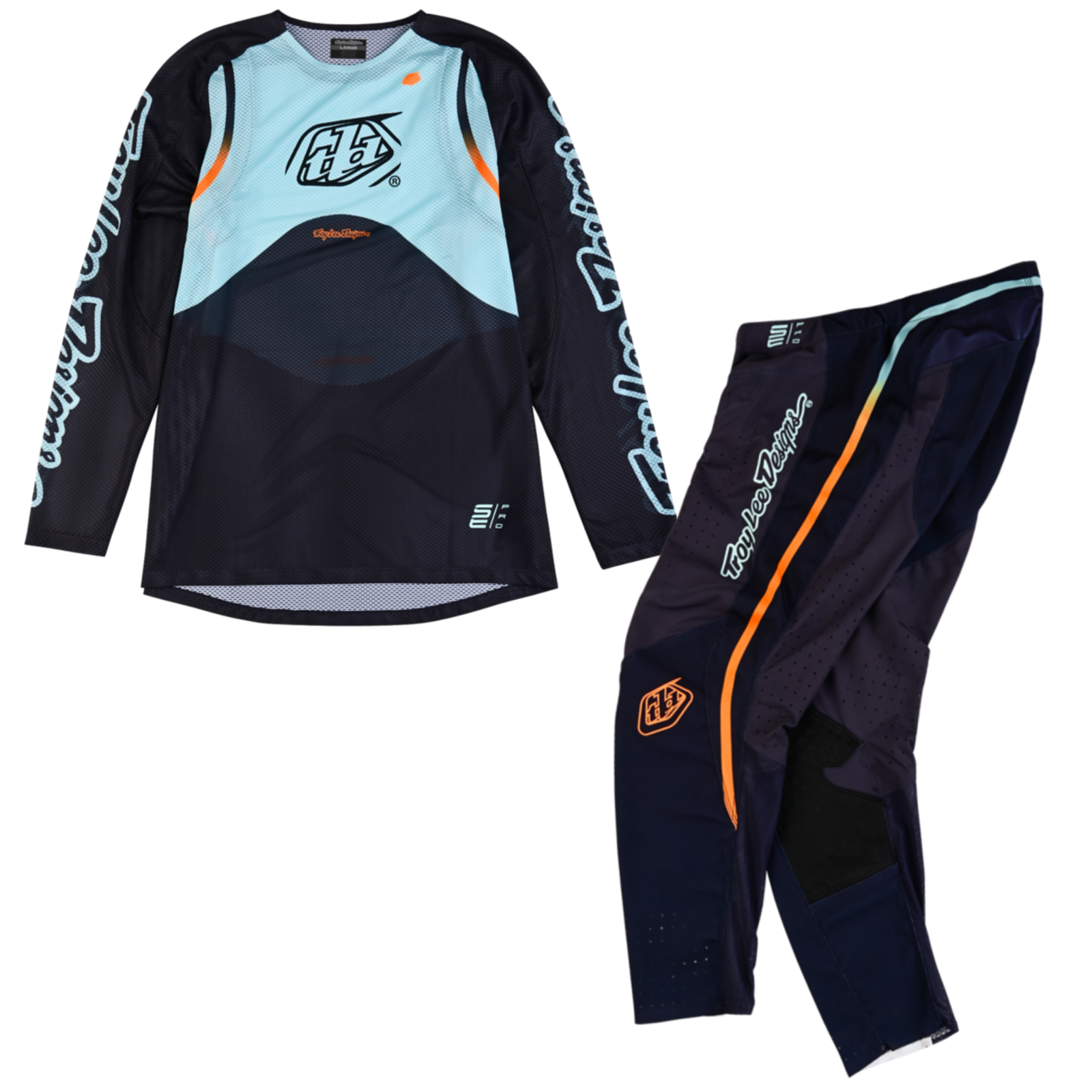 Troy Lee Designs Se Pro Motocross Kit Combo - Pinned Phantom Aqua
