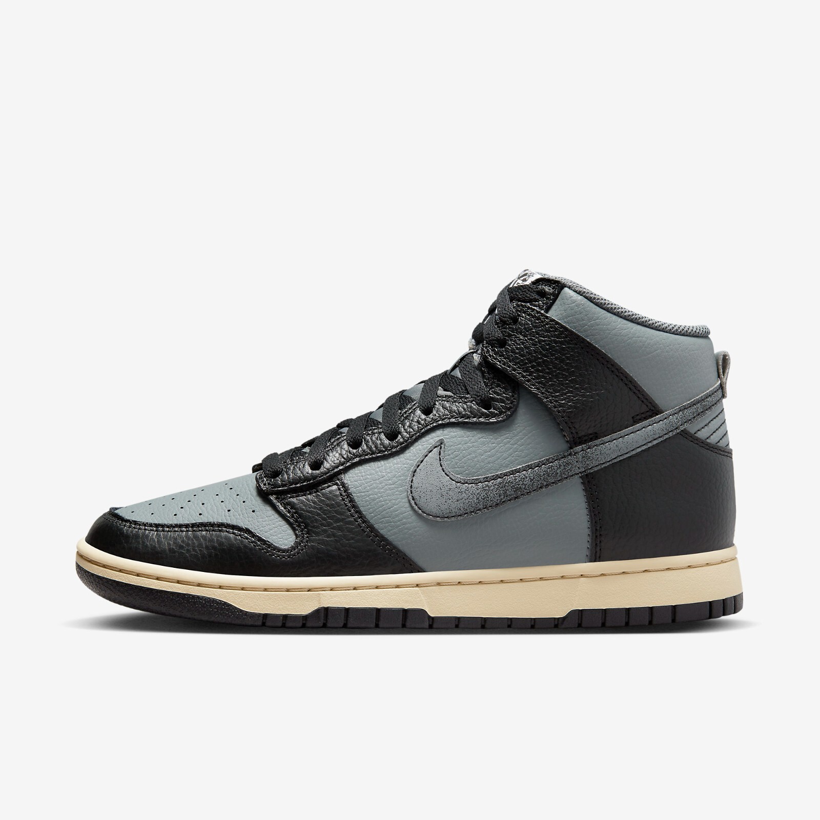 

Мужские кроссовки Nike Dunk High Retro PRM Smoke Grey and Black DV7216-001, Smoke grey/black/beach, Nike Dunk High