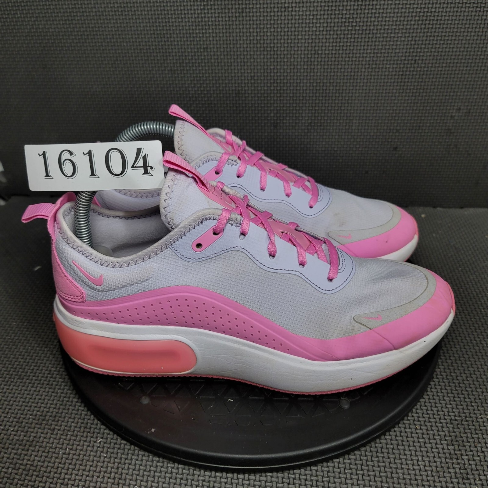 nike air max dia white pink and orange trainers