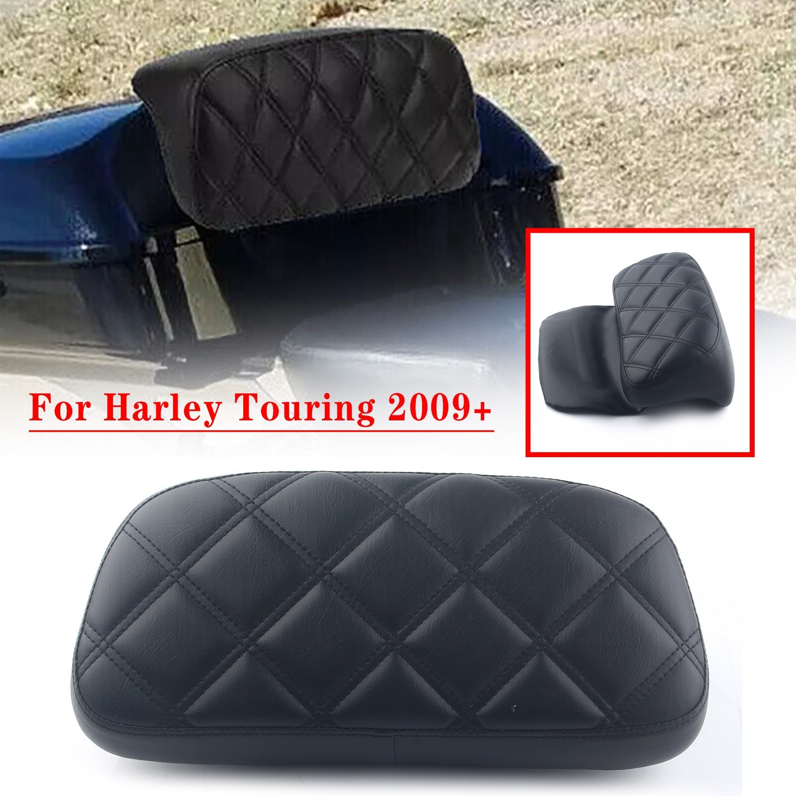 C.C. RIDER Razor Chopped Pack Trunk Backrest Passenger Backrest Pad Az