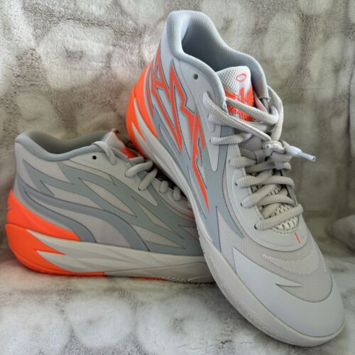 Puma MB.02 Gorange Platinum Gray/Orange Basketball Shoes Puma MB.02 Gorange Platinum Gray/Orange Basketball Shoes
