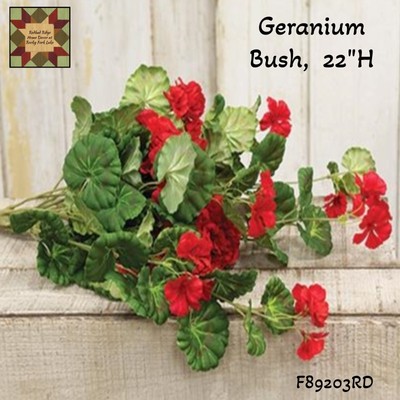 Floral Geranium Flower Bush  22''L