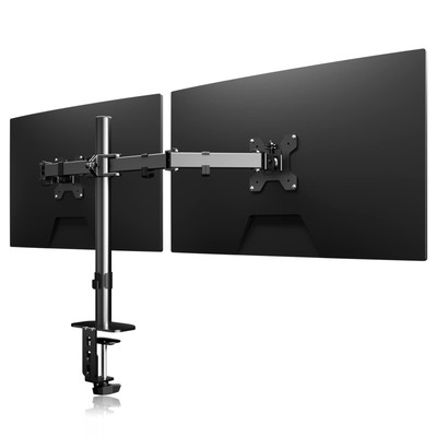 Suptek Dual Monitor Desk Mount Adjustable Dual Monitor Arm for 2 Computer Scr...