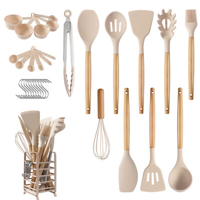 32 PCS Kitchen Utensils Set,446°F Heat Resistant Food Grade Silicone Cooking Set