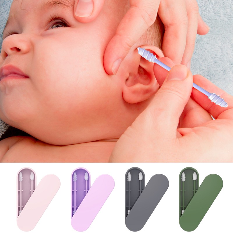 Silicone Cotton Swab Reusable Q-tips For Ears BPA Safe Extra Soft