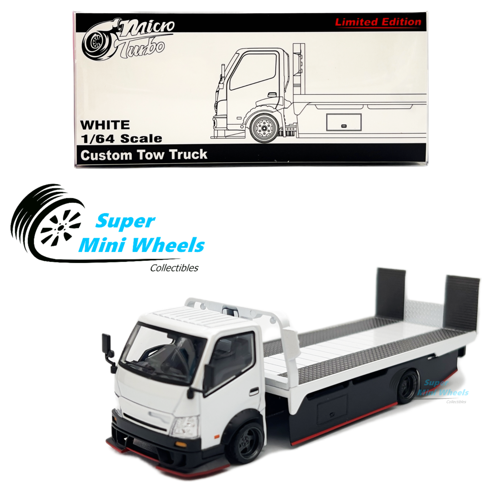 1⁄64 micro turbo 日野 H300 トラック 積載車 パンデム 白 1⁄64 micro