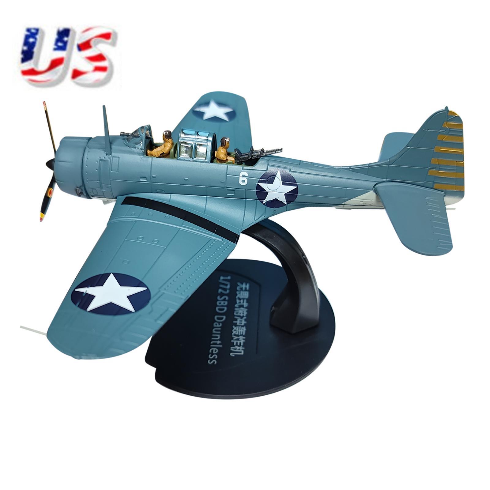1:72 WWII SBD Dauntless Dive Bomber Diecast Fighter Simulati