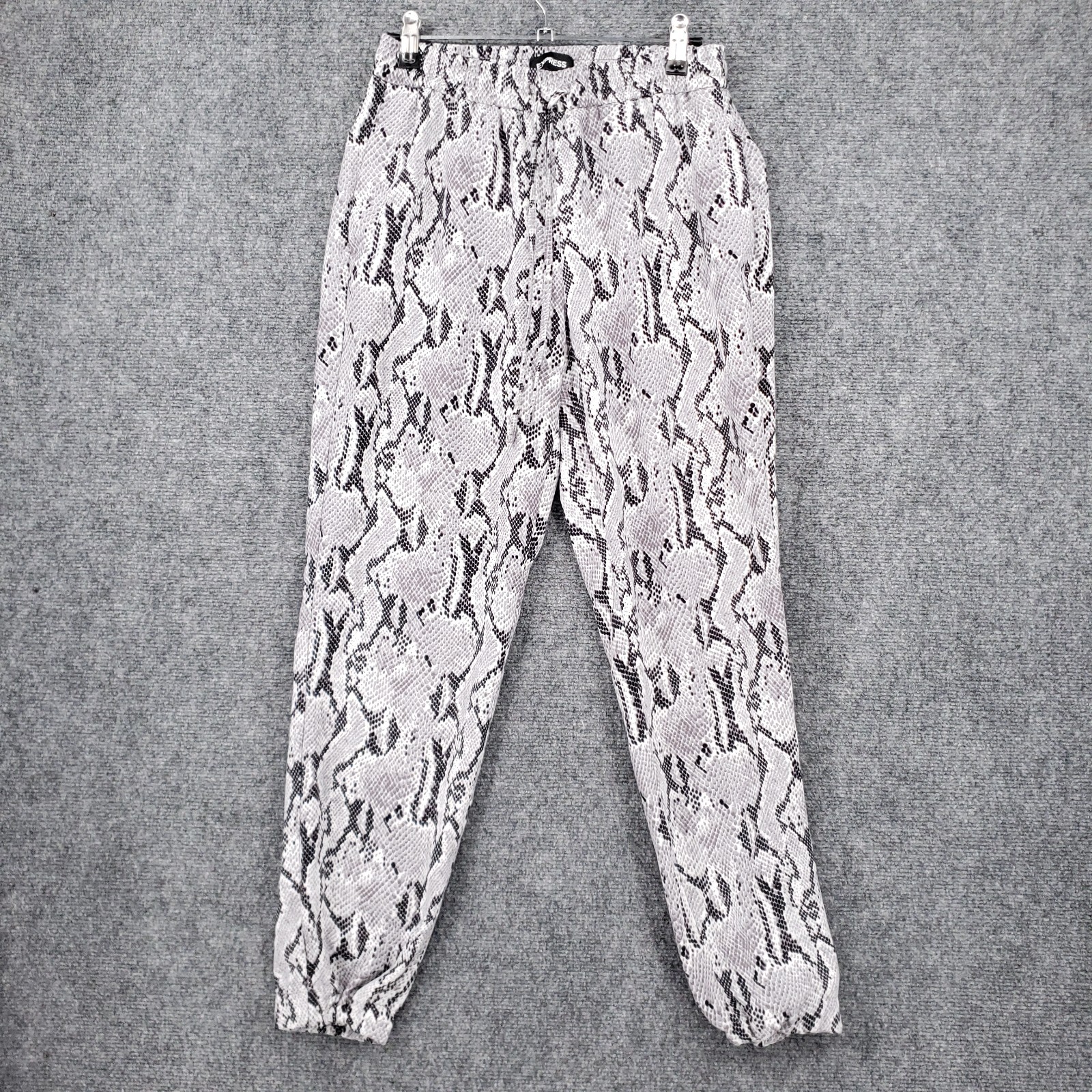Express Pants Womens XS Extra Small Gray Ankle High Rise Jogger Python Snakeskin