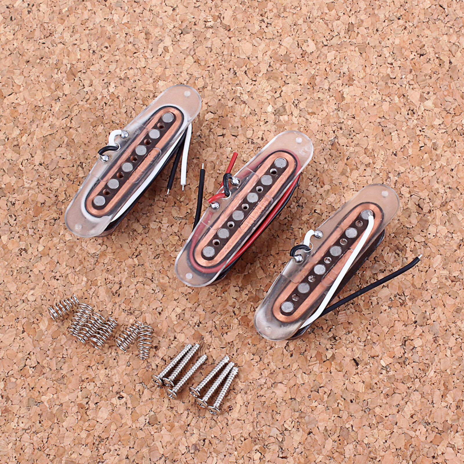 Transparent Single Coil Guitar Pickups Alnico V Magnets for 6