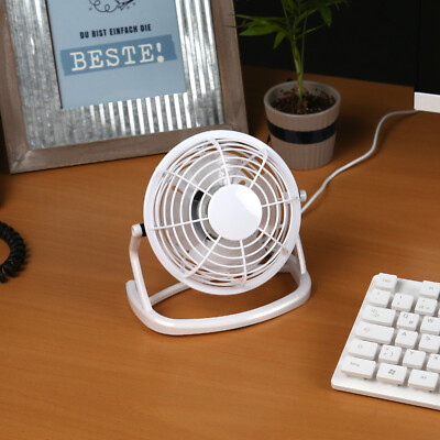 USB Ventilator Lüfter Mini Schreibtisch Standventilator Tischventilator weiß