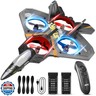 4DRC V17 Foam Remote Control Airplanes Rc Planes for Kids Adults 4-7 8-16, Remote Control Planes Fighter Jet with Light, 360° Flip Fighter Jet Toy, Gravity Sensing, Stunt Roll, Gifts for Kids Boys