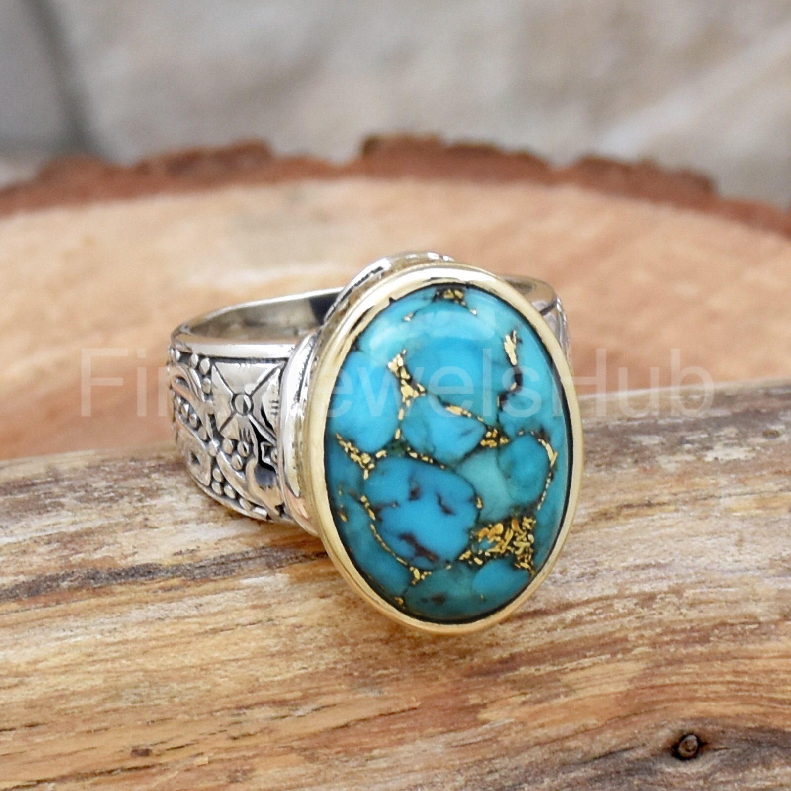 アクセサリー vintage silver  925 turquoise ring ZDIFDIC 925 Sterling Silver Turquoise Ring Fashion Vintage