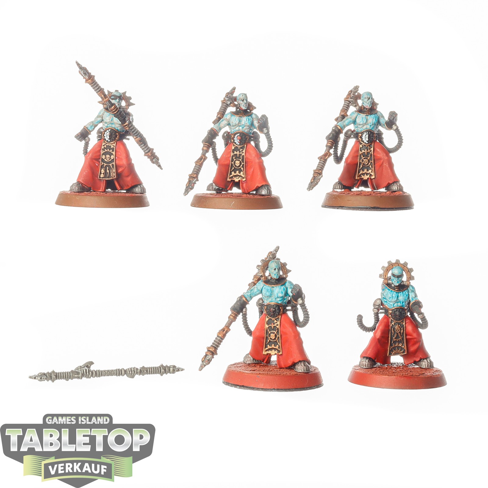 Adeptus Mechanicus - 5 Fulgurite Electro-Priests - teilweise bemalt