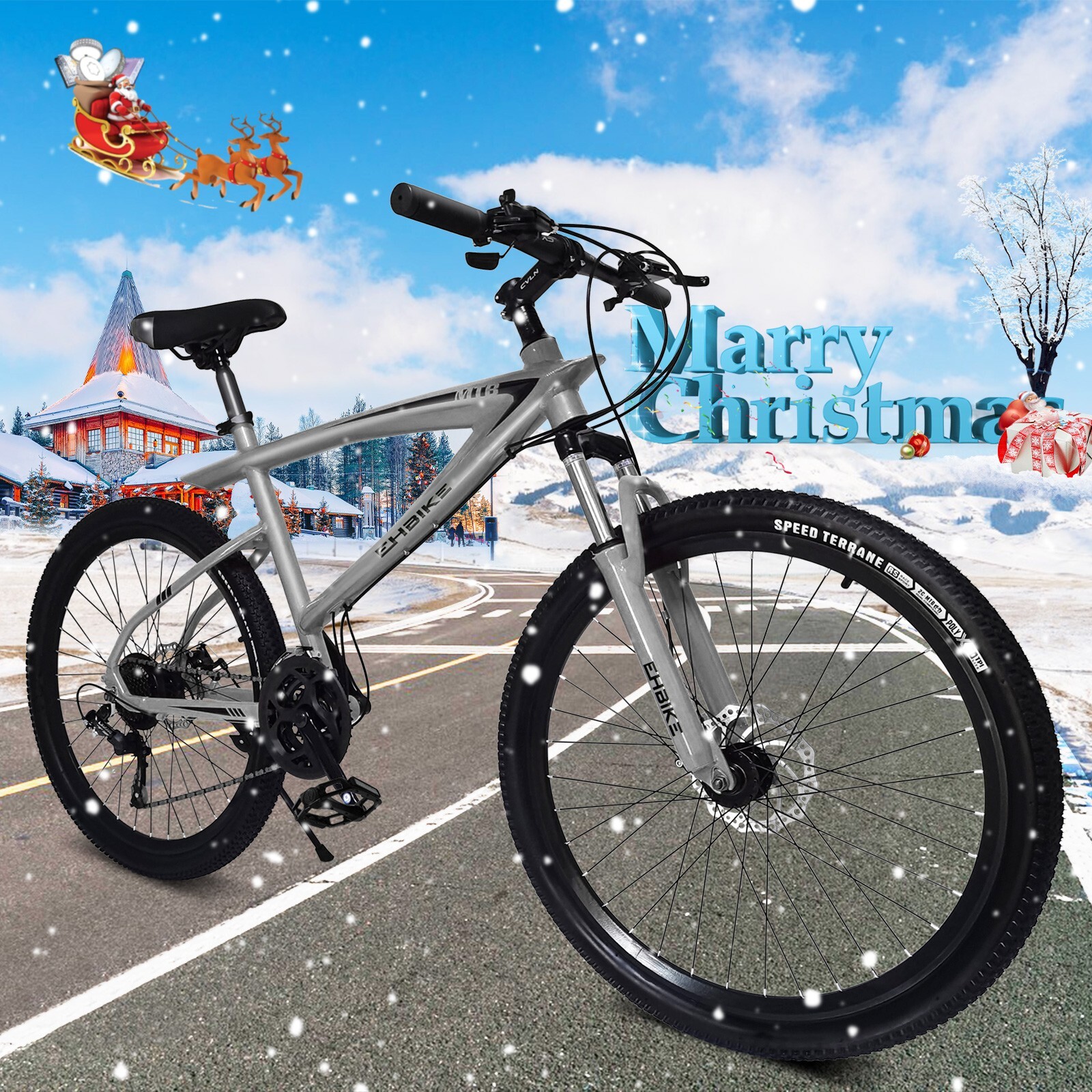 26-Inch 21-Speed Mountain Bike Aluminum Alloy Anisotropic Frame With Disc-Brake