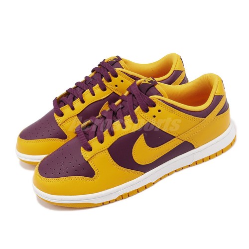 

Мужская повседневная обувь Nike Dunk Low Retro Arizona State Yellow Bordeaux DD1391-702, Желтый, Dunk Low Retro