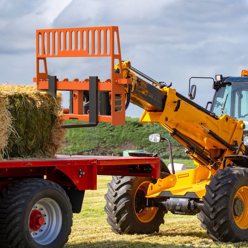 48" Skid Steer Pallet Fork Frame Orange Attachment W/ Heavy-Duty Blades 4500lbs