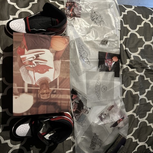 JORDAN SIZE 9 - 2024 MEN’S AIR JORDAN 1 RETRO OG HIGH BLACK TOE REIMAGINED DZ5485-106