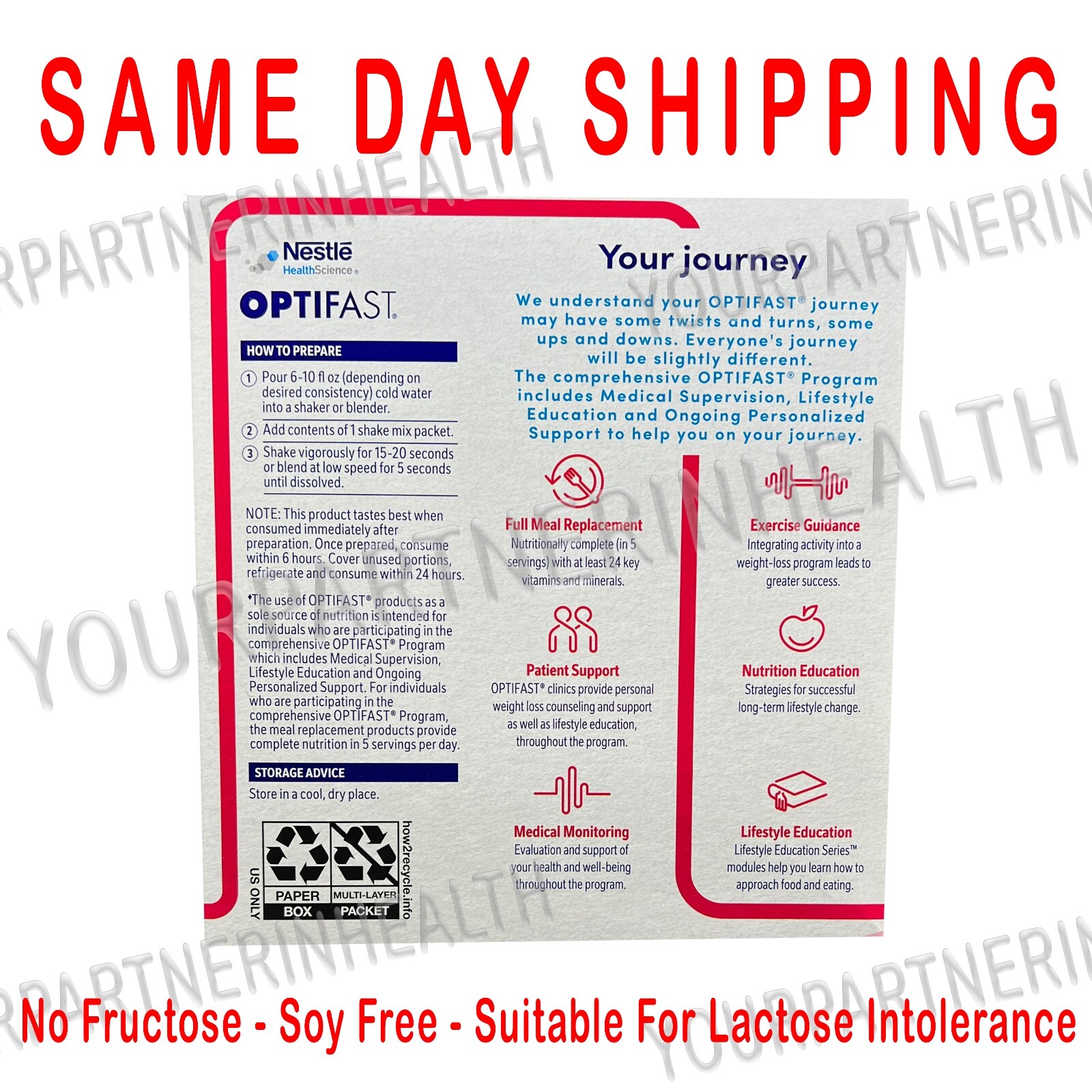 NEW FORMULA OPTIFAST POWDER SHAKE | 1 CASE | STRAWBERRY | 70 SERVINGS