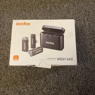 GODOX WES2 Kit2 Wireless Lavalier Microphone System for Iphone Lightning 