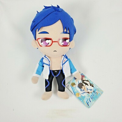  Rei 8'' Free! Soft Doll Toys Plush Anime Licnesed ge52672 Swim Club Blue Boy 