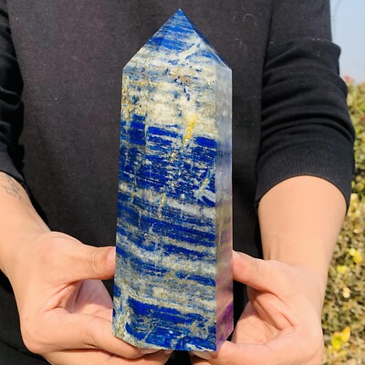4.29LB Natura Lapis lazuli Quartz crystal obeliskpoint wand reiki healing