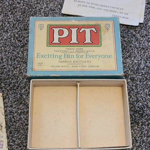 VTG Pit Card Game Parker Brothers 1919 Bull Bear Edition Junk Journal Ephemera