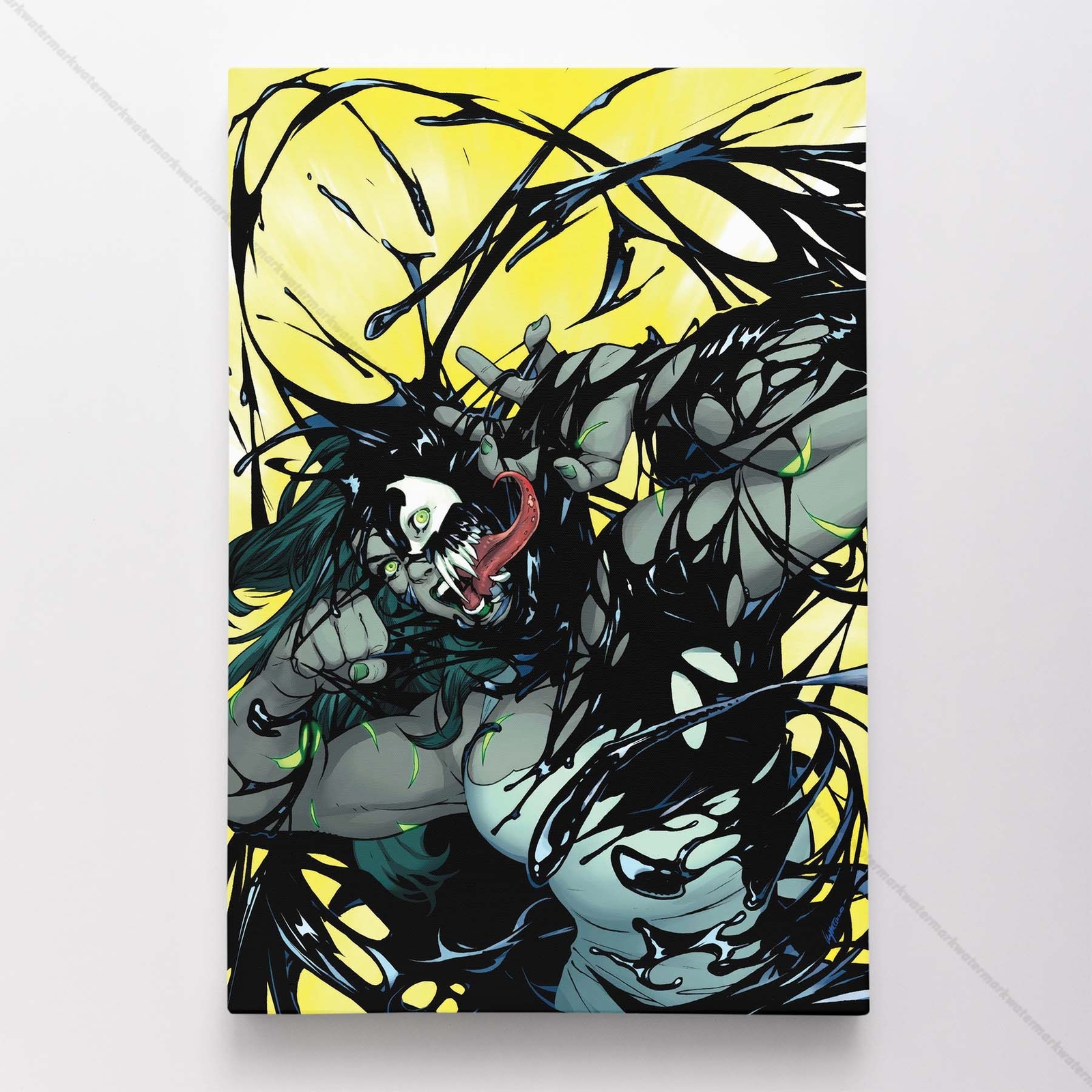 Venom Poster Canvas Venomized She Hulk Comic Book Art Print #18