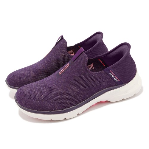 

Женские повседневные широкие фиолетовые слипоны Skechers Go Walk 6-Fabulous View 124569W-PLUM, Фиолетовый, Go Walk 6-fabulous View Slip-ins Wide