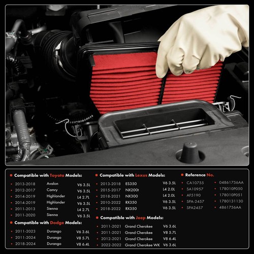 High Performance Engine Air Filter for Dodge Durango Jeep Grand Cherokee Lexus