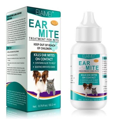 NIFEISHI Ear Mite Treatment for Dogs and Cats, Yeast Infection Clear 