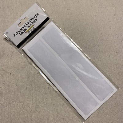Self Adhesive Rectangle Label Pockets 20 7.75 x1.5  Teachers Target Bullseye