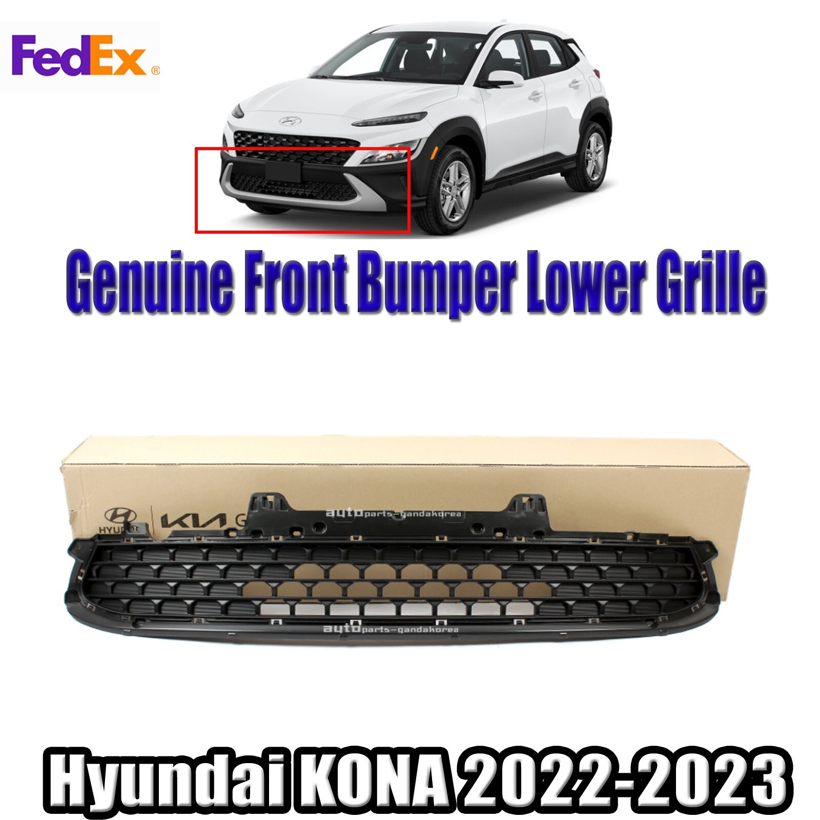 Genuine 86560J9CA0 Front Bumper Lower Grille For Hyundai