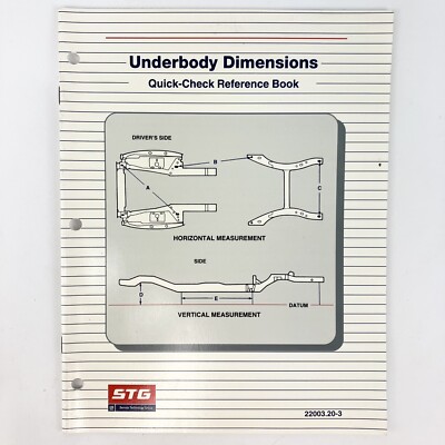 GM Training Reference Manual Underbody Dimensions Quick Check 22003.20-3 BSC