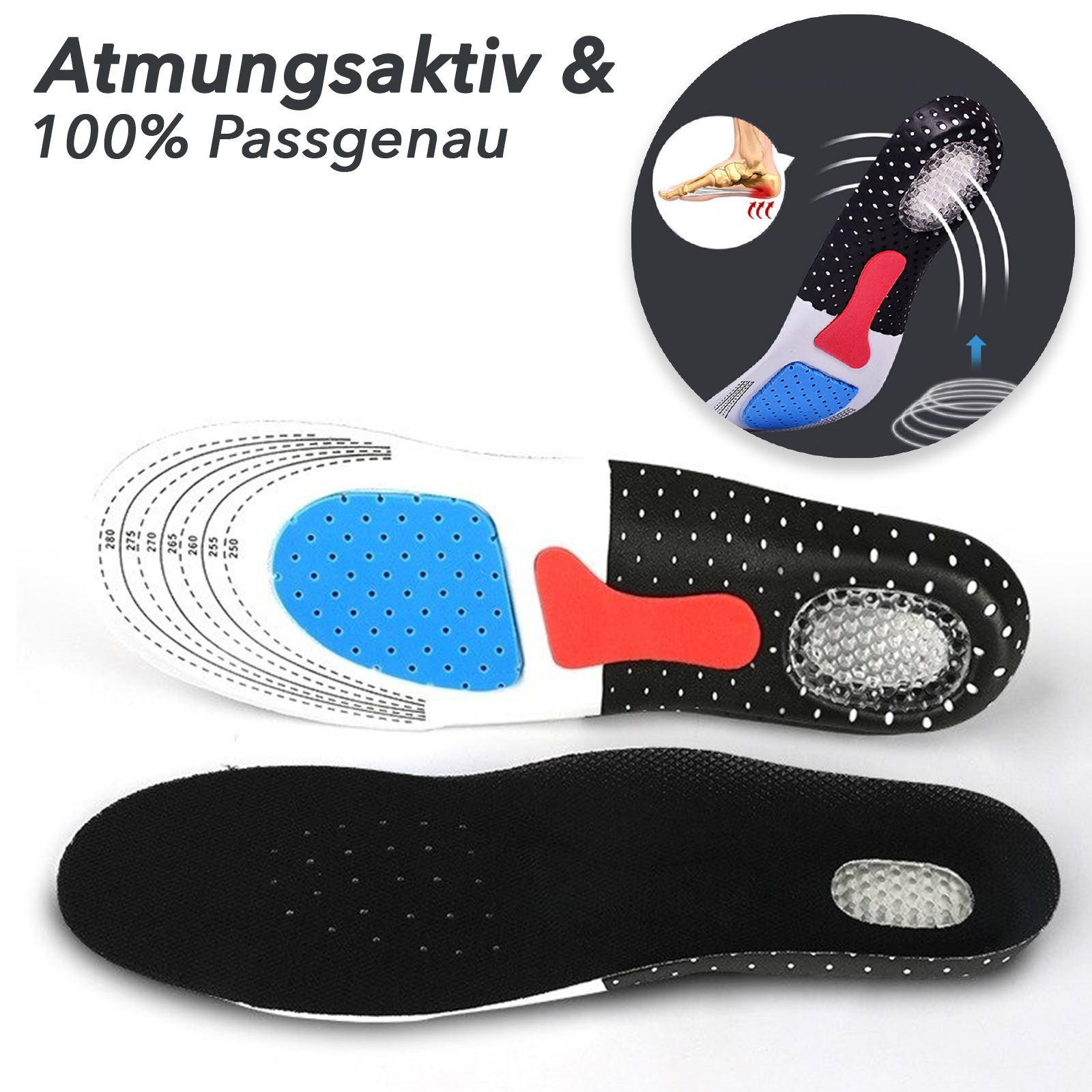 Einlegesohlen Orthopädische Fersensporn Gel Arbeitsschuhe Sport Schuh Einlagen