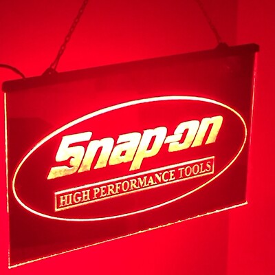 Snap-on　LEDミラーサイン Snap On Tool Mirrored Led Light Sign Game Room , Bar
