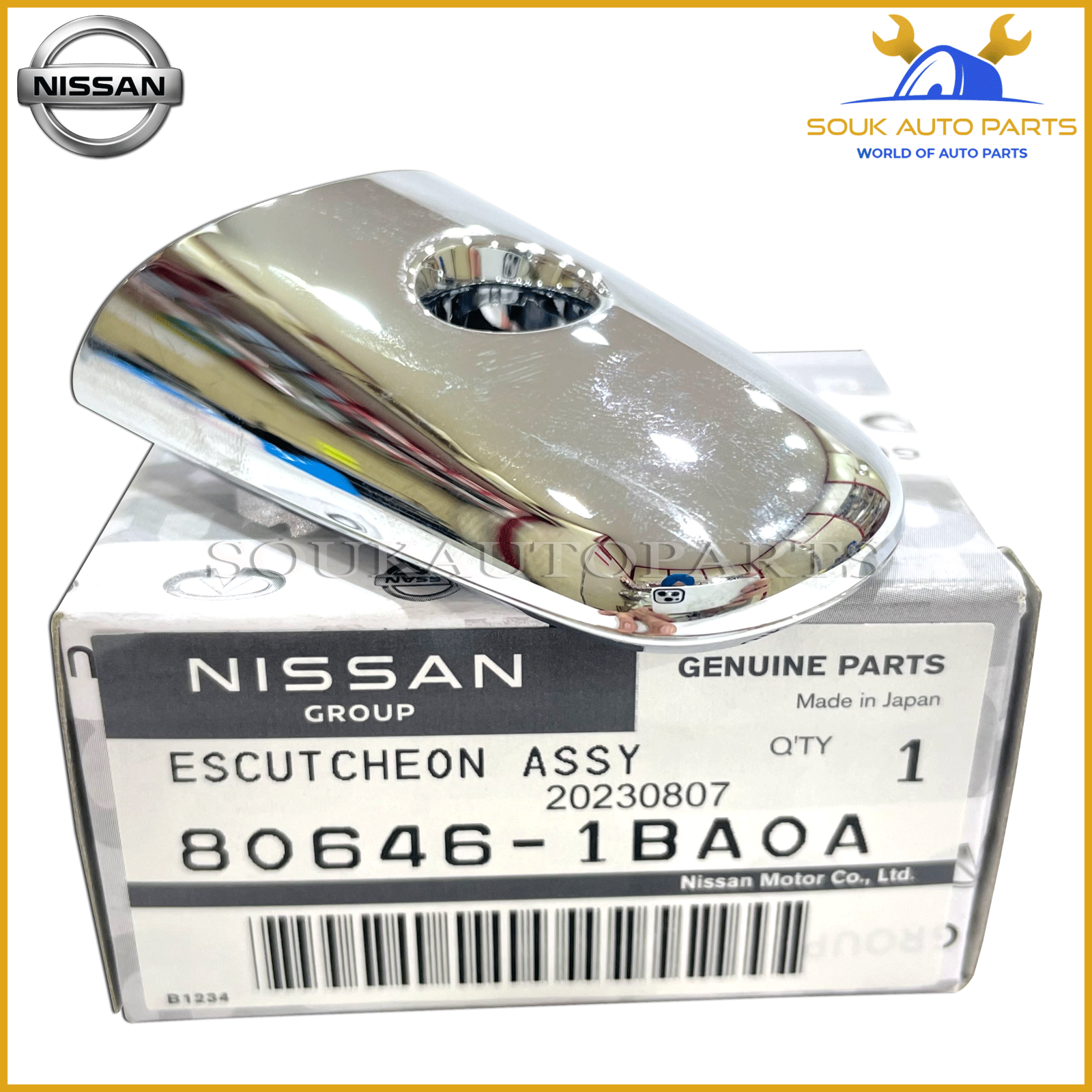 80646-1BA0A Nissan GENUINE ESCUTCHEON ASSY-DOOR OUTSIDE