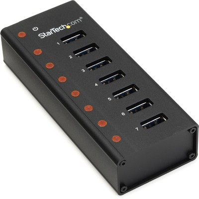 Startech ST7300U3M 7-port USB 3.0 Hub Desktop/Wall-mountable Metal Chassis