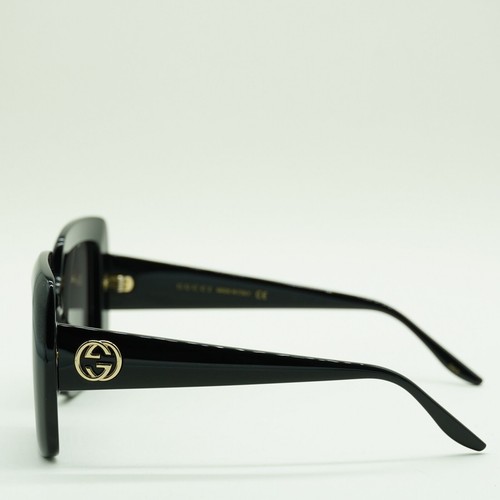 Pre-owned Gucci Gg0896s 001 Black/grey 52-25-140145 Sunglasses In Gray