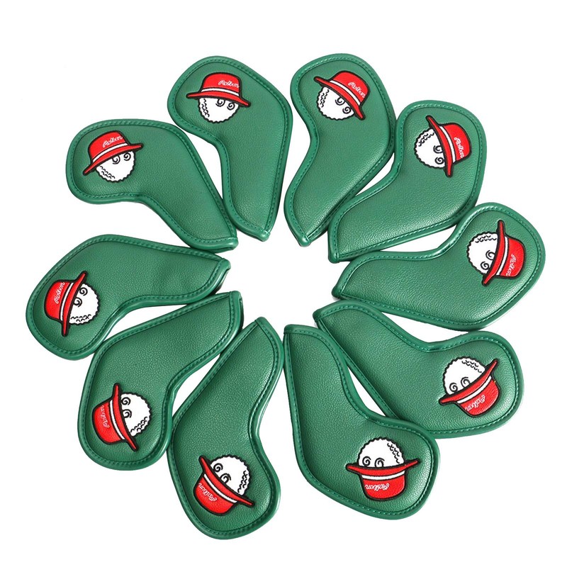 10pcs Golf Club Iron Head Cover PU Leather Golf Iron Cover P