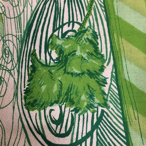Green Fabric Panel Mod Kokeshi Doll Girl Craft 1960s Dog Doll Japan Asia