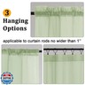 Gwine Light Green Sheer Curtains 30 Inch Length, Short Light Filtering Voile Small Cafe Kitchen Curtains with Rod Pocket, Short Curtain for Bathroom Window, 42x30 Inch, 2PCS