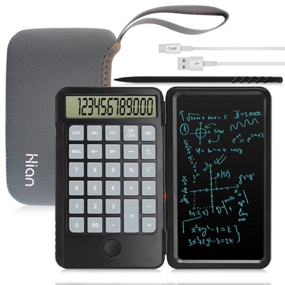 Calculator,12-Digit Large Display Office Desk Calcultors with Erasable Writin...